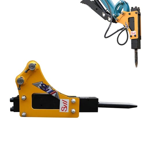 ATTACHXPRO Excavator Hydraulic Breaker, Mini Excavator Hydraulic Hammer Breaker Attachment with Nitrogen Toolbox,Small Digger for .08-3.5 ton Concrete Breaker Attachment Drilling Tool