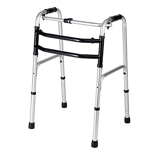 MYXJX Cadre de Marche, Cadre de Marche Pliant en Aluminium léger, Hauteur réglable, Pieds en Caoutchouc, Aide à la Marche