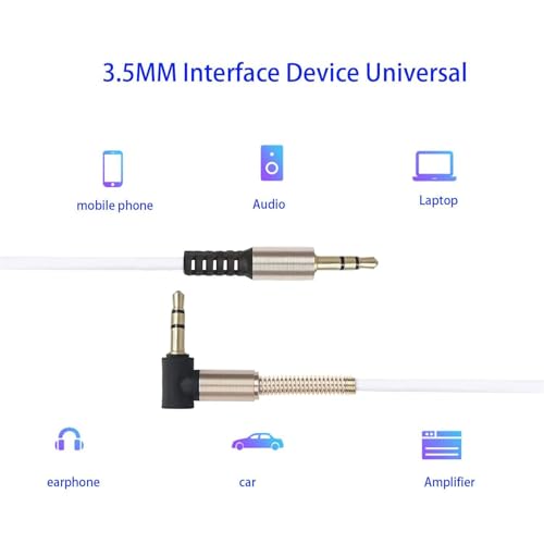 Cable de audio estéreo Jack 3.5mm en espiral, pack de 3 miniatura 2