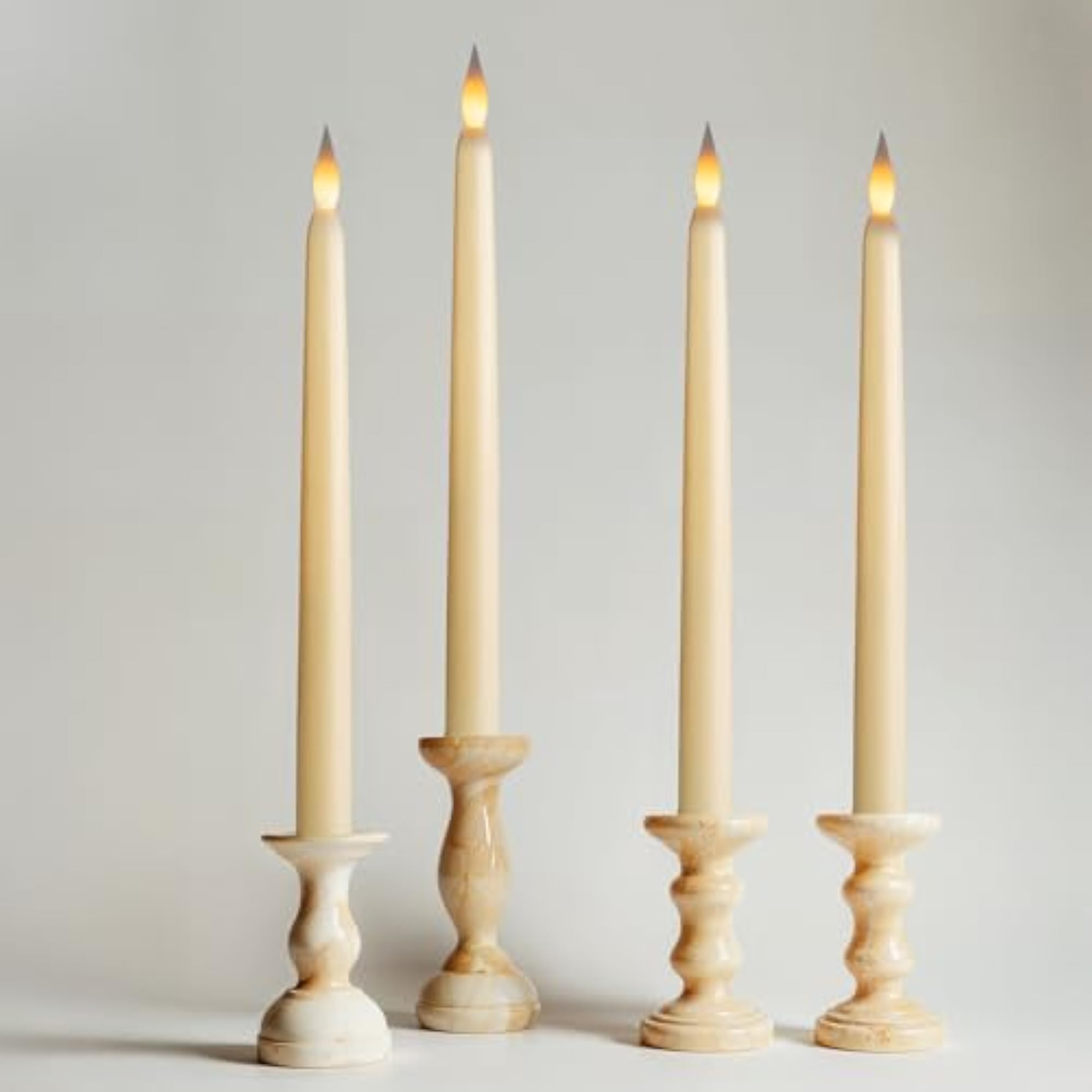 Ivory Taper Flameless LED Faux Wax Candle, 11"
