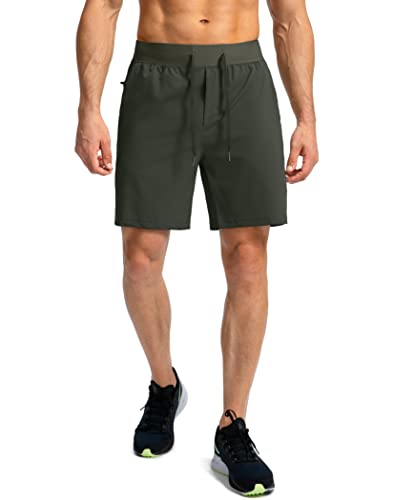 Image of Soothfeel Men's Running Shorts with Zipper Pockets 9 inch / 7 inch / 5 inch Quick Dry Eight Basketball Gym Workout Athletic Shorts