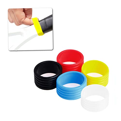 2pcs Tennisschläger Fix Ringe Gummi -Griffbänder Übergreifende Beschützer für Squash -Schläger Schwarz - Image 3