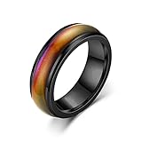 ★ ❰ There Is Always A Size That Suits You ❱: Width 6 millimetres, 7 different size rings for you to choose, Meet your different needs.