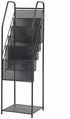 Floor-Standing Metal Magazine Rack Movable High magazine holder image 4