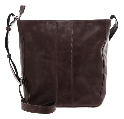 Sac à épaule bandoulière Voi Cuir City Cowboy Ceren en cuir brun noble