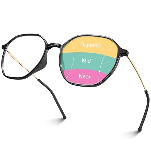 Image of VISOONE Lightweight Progressive Multifocal Anti-Fog Reading Glasses TR90 with Blue Light Blocking Stylish Women Men RANE