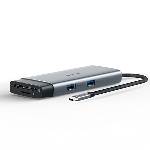 Image of TP-Link UH7020C 7-in-1 USB Type-C Hub|Multiport USB-C Adapter Dongle Docking Station|4K@60HZ HDMI|USB C 3.0 Port|2 USB A 3.0 Ports|100W Power Delivery and SD /microSD Cards Reader|Plug and Play