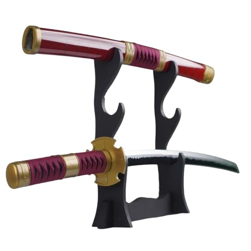 Image of Zoro Sandai Kitetsu Wooden Katana Sword - One Piece Anime Replica | Life Size Samurai Cosplay Sword for Training, Costume, Display & Gifting