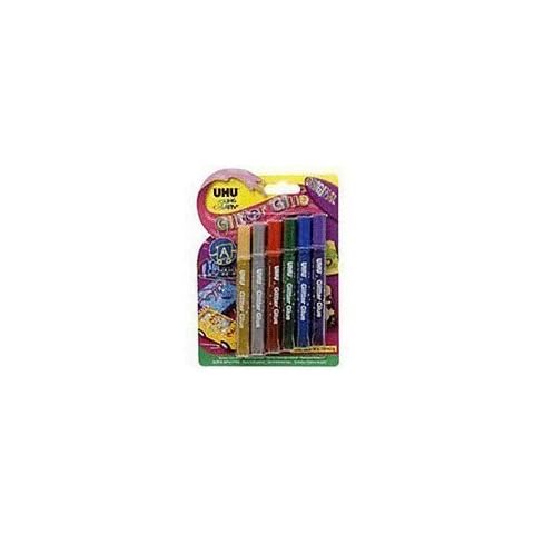 UHU Glitter Glue Pack of Six Colours Cover