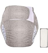 DEEYOTA Adult Velcro Cloth Diaper with a Diaper,Incontinence Diaper Cover,Incontinence Protection...