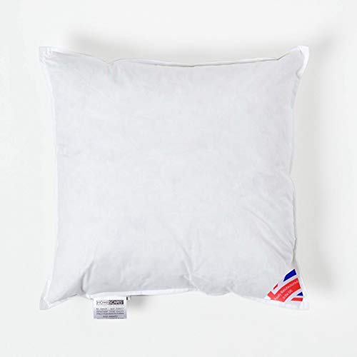 HOMESCAPES Coussin de garnissage en Plumes de Canard et Coton, Coussin à recouvrir 40x40 cm