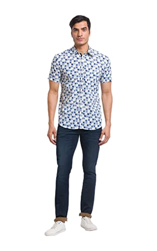 Image of Parx Men's Fitted Cotton Jeans (XCYA01591B8 Blue)