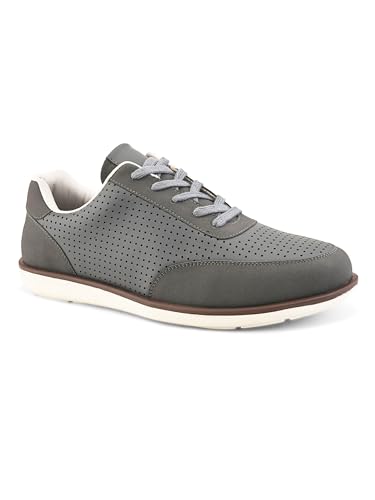 Image of San Frissco Men's Perforated Sneaker Casual Lace-Up Shoes | Soft Cushioned Footbed with TPR Sole | Comfortable and Trendy Casual Shoes for Office and College