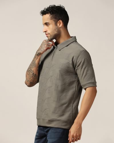 Image of Leriya Fashion Mens t Shirt | Textured t Shirts for Men| Oversized t-Shirt for Men