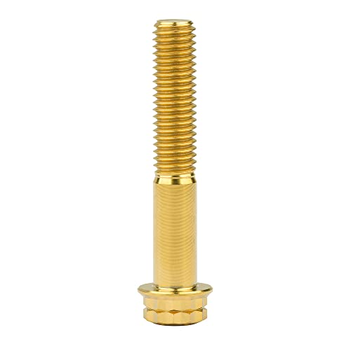 Image of Titanium Flange 12 Point Head M8 x15 20 25 30 35 40 45 50 55 60 65mm Screw Bolt Pack of 4 (M8x45mm, Gold)