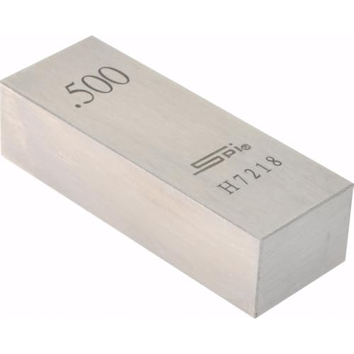 SPI Rectangle Steel Gage Block, 0.5 Inch, Grade AS-1, NIST Certified