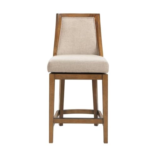 Image of Alaterre Furniture Ellie Counter Height Swivel Stool, Brown, 41 inch