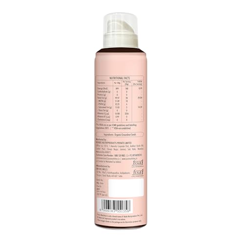 Image of Pure Nutrition Organic Groundnut Oil Spray - 200ml | 100% Pure & Cold-Pressed | Cook Healthy with 10X Less Oil | Naturally Rich in Antioxidants | Supports Heart Health | Ideal for Grilling, Sauteing & Low-Calorie Cooking