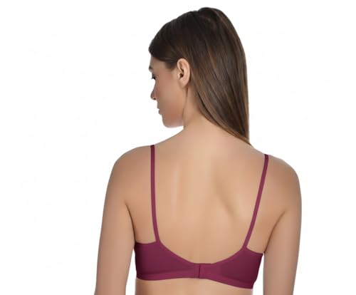 Image of Aimly Women's Cotton Non-Padded Non-Wired Low Coverage Regular Bra Pack of 3