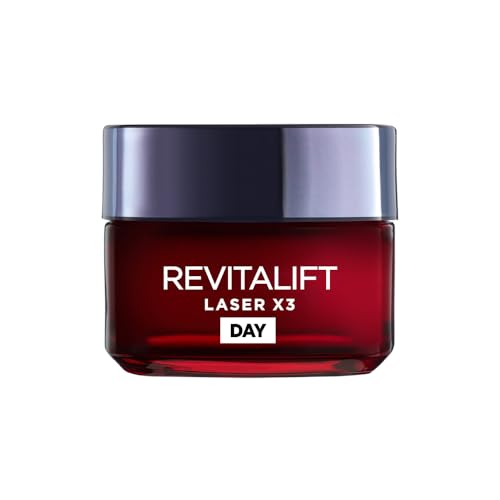L’Oréal Paris Laser Renew Triple Action Anti-Ageing Day Cream, Reduce Wrinkle and Fine Line Appearance, Moisturises, Firms, Brightens Skin, Pro-Retinol, Hyaluronic Acid and Vitamin C, 50ml