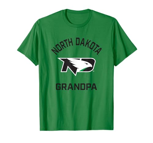 University of North Dakota Fighting Hawks Arched Grandpa T-Shirt