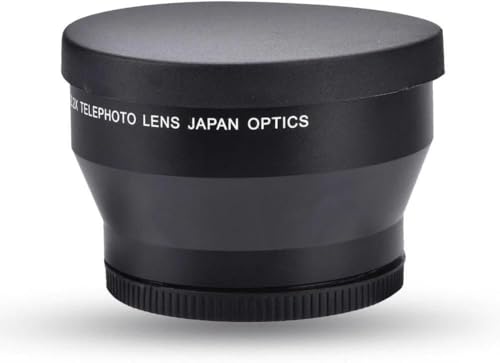 Acuvar 2.2X Telephoto Lens – HD Zoom Camera Lens Attachment for DSLR and Mirrorless Cameras – Teleconverter Lens with Optical Glass for Nikon Canon Sony Pentax Long-Distance Photography (55MM)