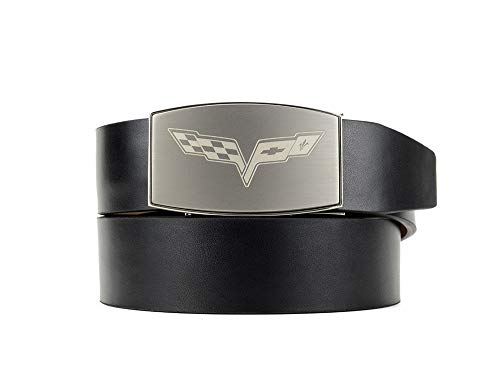C6 Corvette Black Belt with Pewter Buckle