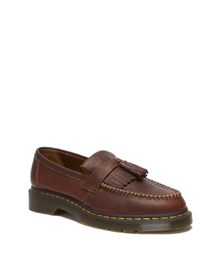 Dr. Martens Unisex-Adult Adrian Yellow Stitch Leather Loafers