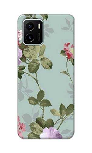 Image of Printed Hard Back Cover Case for Vivo Y15S | Vivo Y15C | Vivo Y15A Back Cover (Floral Painting) -702