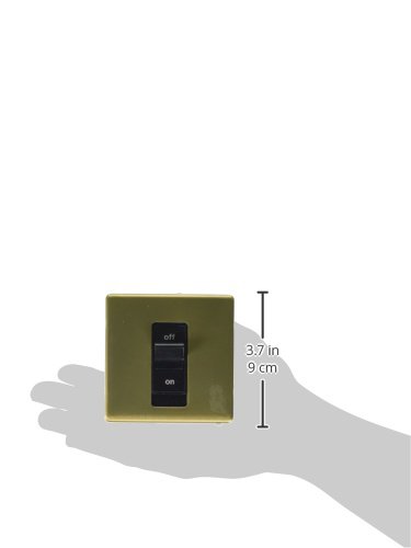 MK Aspect K24305SAGB 32A Double Pole Switch with Neon - Satin Gold, Satin Gold With Black Insert - Image 3