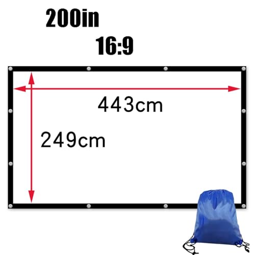 Pantalla de proyección plegable HD 100 pulgadas 16:9 portátil miniatura 6