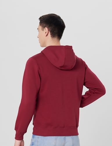 Image of U.S. Polo Assn. Men's Solid Regular fit Sweatshirt, Cotton Blend, Hooded Neck