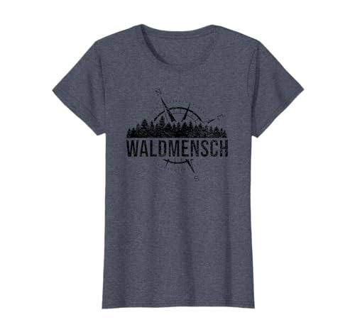 WALDMENSCH - Bushcraft Outdoor Kompass Wildnis Natur Wald T-Shirt