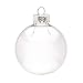 Darice Clear, Heavy Duty, Round Glass Balls - Removable Top - Can Be Painted, Embellished and Filled - Make Customized Holiday Ornaments - Perfect for Crafting and Winter Décor, 50mm (10 Pieces)