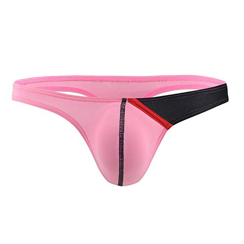 Dellk Men Thongs and G Strings Sexy Underwear Pouch Panties Mens Bikini Briefs,C