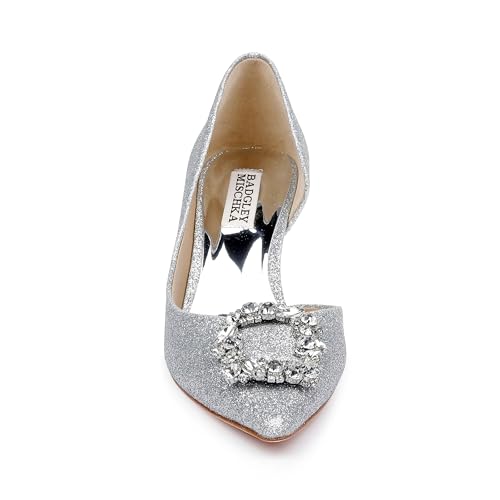 Image of Badgley Mischka Women's Fabia II Kitten Heels with Crystal Buckle