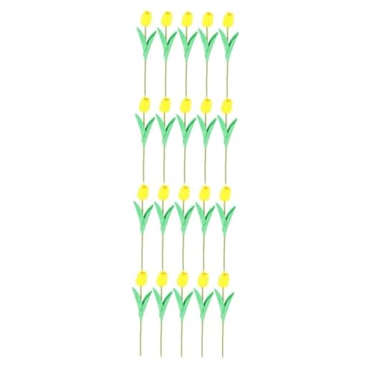Cabilock 20 Piezas De Tulipanes Falsos Adornos De Escritorio Flores Artificiales Flores Coloridas Decoración De Boda Tulipanes Artificiales Mini Jarrones Adornos para El Hogar Ramo De