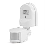 Adjustable Pir Body Motion Infrared Sensor Outdoor Motion Light Sensor Detector for Light Switch (White)