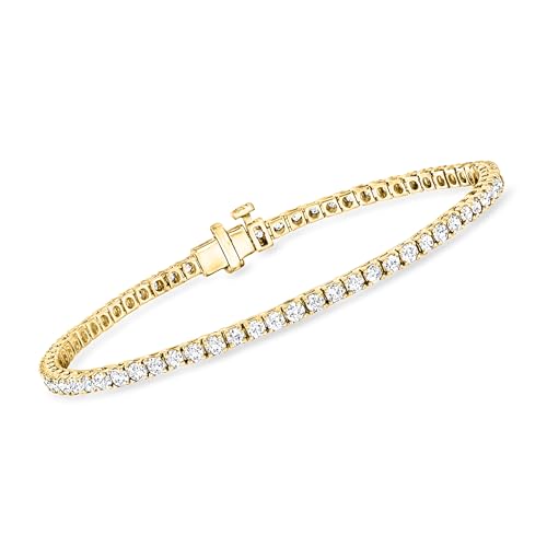 Ross-Simons 3.00 ct. t.w. Lab-Grown Diamond Tennis Bracelet in 18kt Gold Over Sterling