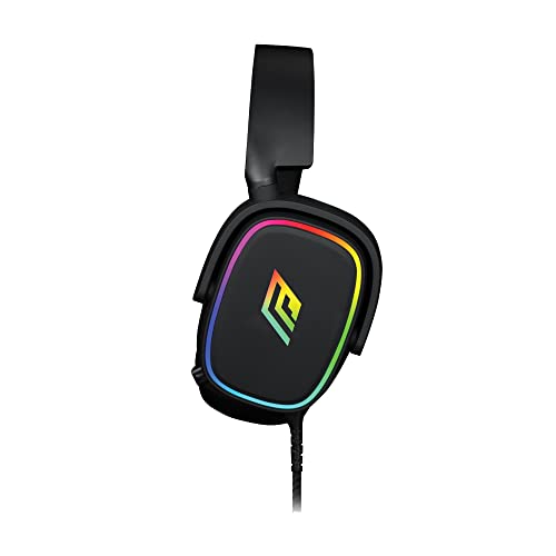 Noua Banshee Gaming Headset RGB USB over-ear driver 50 mm, gaming hoofdtelefoon met 3,5 mm jack en externe audiokaart USB 7.1, flexibele microfoon voor pc, Mac, laptop, PS4, PS5, Xbox One - Afbeelding 8