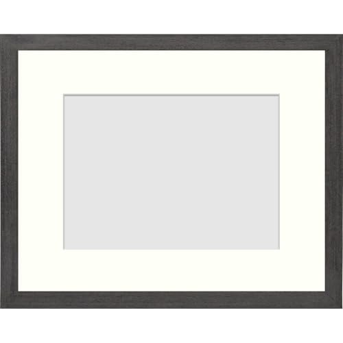 写真用額縁 LJ001/ブラック(01-1003WD) 写真A3(420×297mm) 前面UVカットアクリル仕様 マット付き(ホワイト)