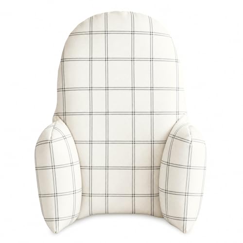 Image of Yeah Baby Goods Wipeable Cushion Cover (Modern Double Plaid) - Compatible with The IKEA Antilop Highchair - Soft, Waterproof Baby High Chair Cover