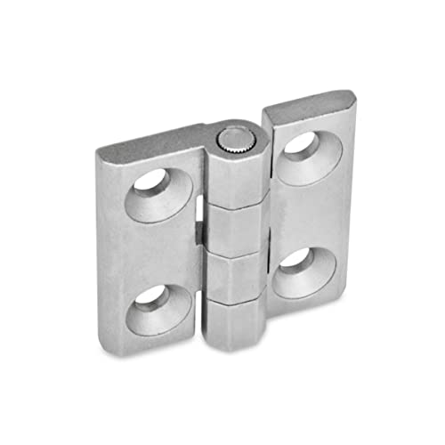 Ganter Normelemente - Gn 237-Ni-30-30-A-Gs - Hinges, Stainless Steel, Matt Blasted, Length L1: 30Mm Length L2: 30Mm