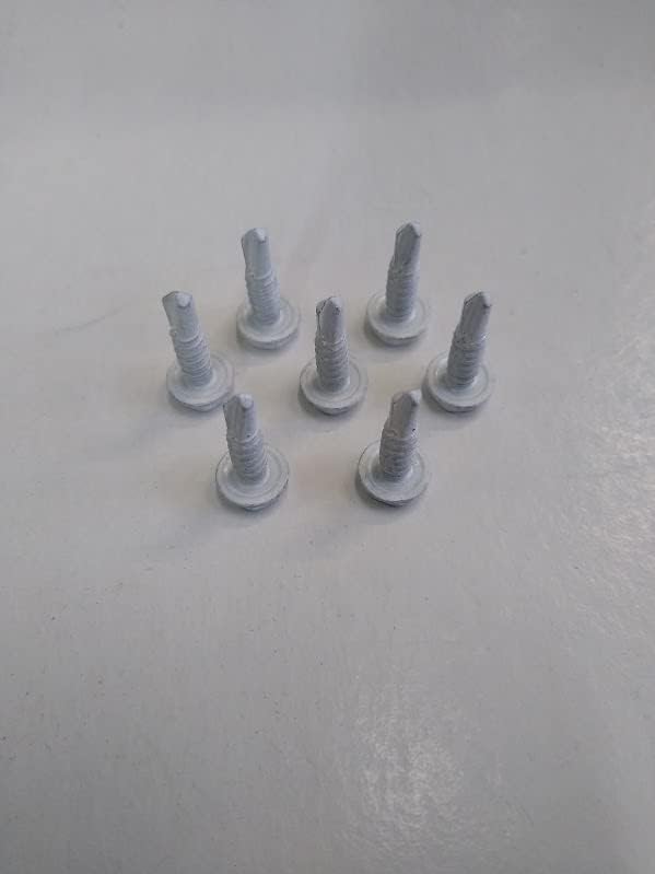 100-Pack #10 x 3/4" Hex Washer Self Drilling White 5/16" Head BC-1012KWW516 miniatura 2