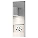 Produktbild Konstsmide Modena 7655-300 Hausnummernleuchte / B: 16cm T: 11cm H: 41cm / 1x35W / IP44 / lackiertes Aluminium / grau