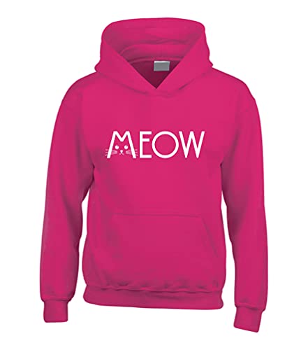 Sweat à capuche Meow Cat Edward Sinclair fuchsia taille L/XL pour passionnés de chats