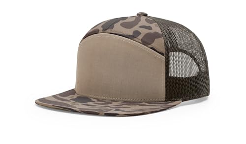 Ridge & River 168P Trucker Cap - Bark Duck Camo/Brown - Unisex Adult - Summer - One Size - Adjustable - Baseball Cap - Camouflage - Cotton Blend, Polyester Blend - Machine Washable