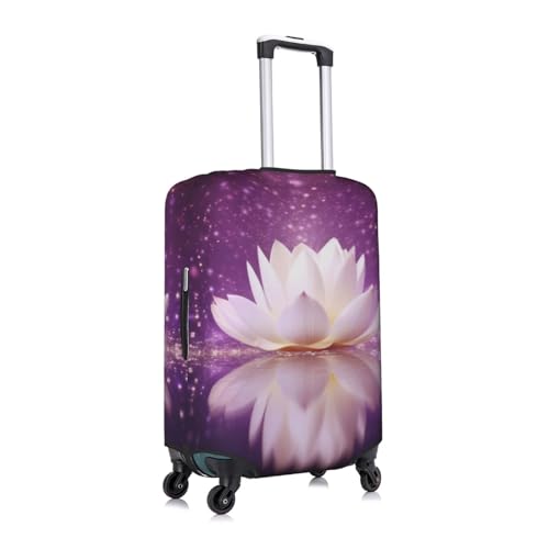 Flower Purple Printed Luggage Cover Elastic, Washable, Universal Fit 18-32 Inch Travel Suitcase Cover Easy To Identify3