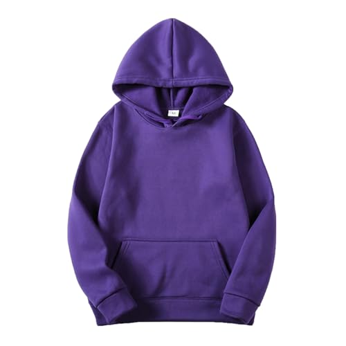 Men's Long Sleeve Pocket Drawstring Solid Pullover Hoodie Sweatshirt Pullover Outdoor Travel Tops