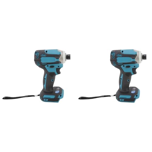 2 Sets Power Impact Driver Kit, High Rotation Electric Impact Driver Brushless Motor Impact Driver 3 Speed Impact Drilling Tool Set with LED Lights for Woodworking Construction